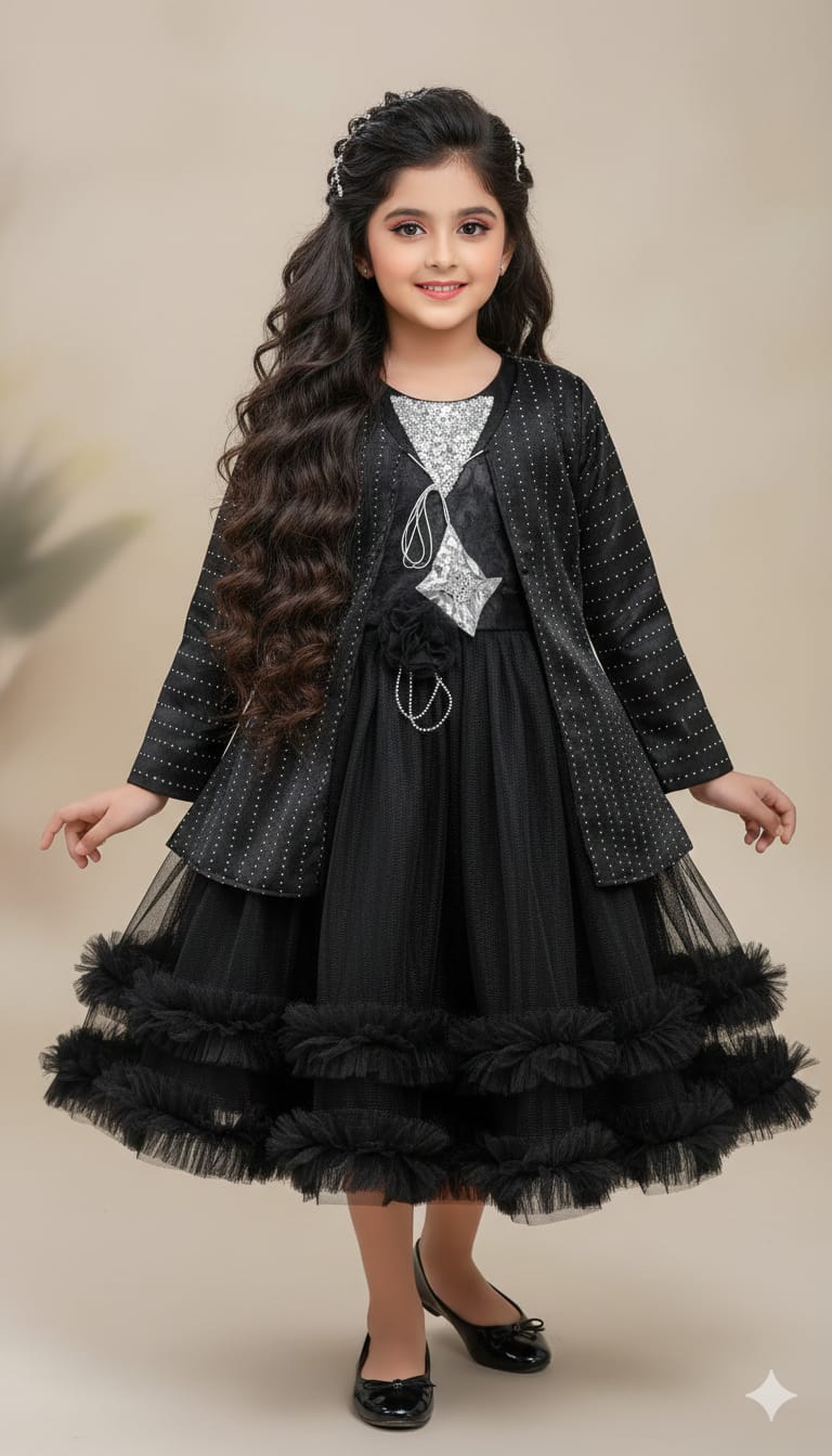 Premium China Crinkle Fabric Girls Dress – Soft, Stylish & Lightweight Outfit