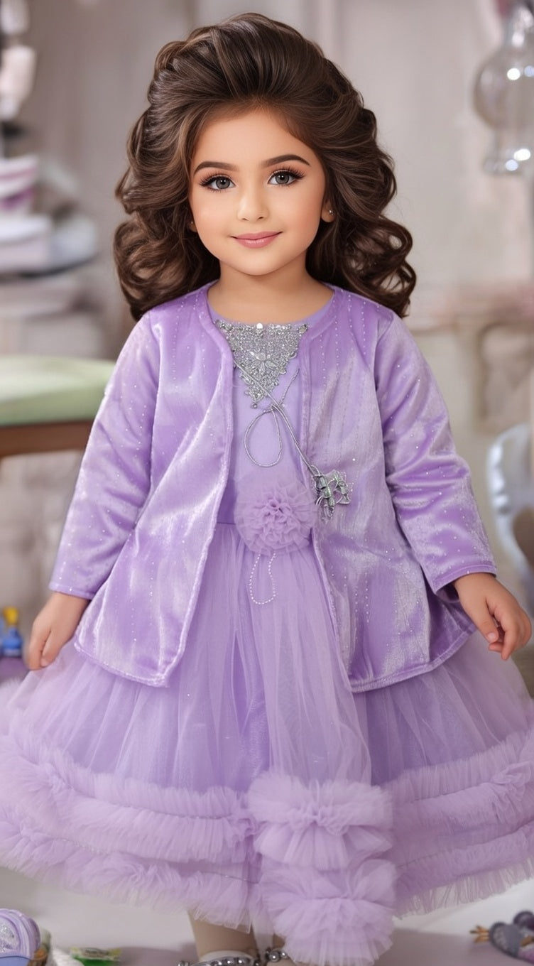 Premium China Crinkle Fabric Girls Dress – Soft, Stylish & Lightweight Outfit